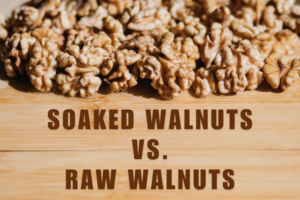 soaked walnuts vs raw walnuts - a pile of walnuts on a table