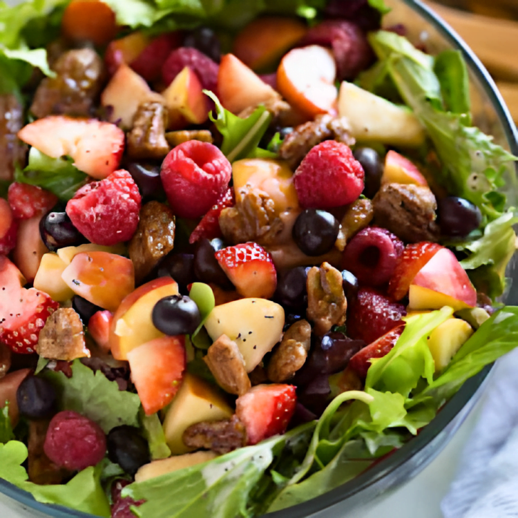 Berry and Walnut Mixed Greens Salad, Healthy Salad Recipes For Weight Loss