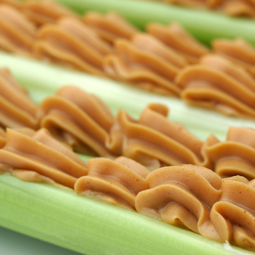 Celery sticks with peanut butter, Low-Calorie Snacks For Weight Loss