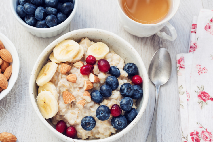 Oatmeal with Fresh Fruits, Healthy Breakfast Ideas for Kids