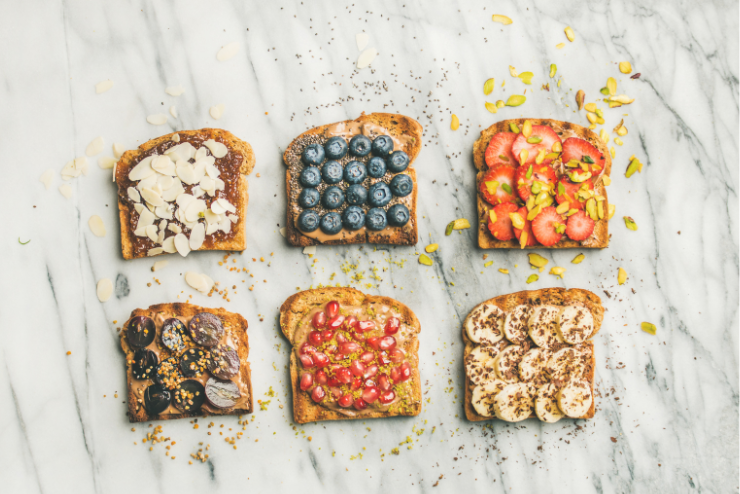 Whole Grain Toast with Nut Butter, Healthy Breakfast Ideas for Kids