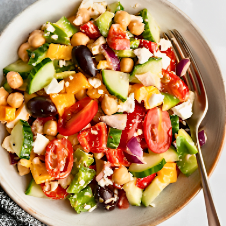 Zesty Mediterranean Chickpea Salad, Healthy Salad Recipes For Weight Loss