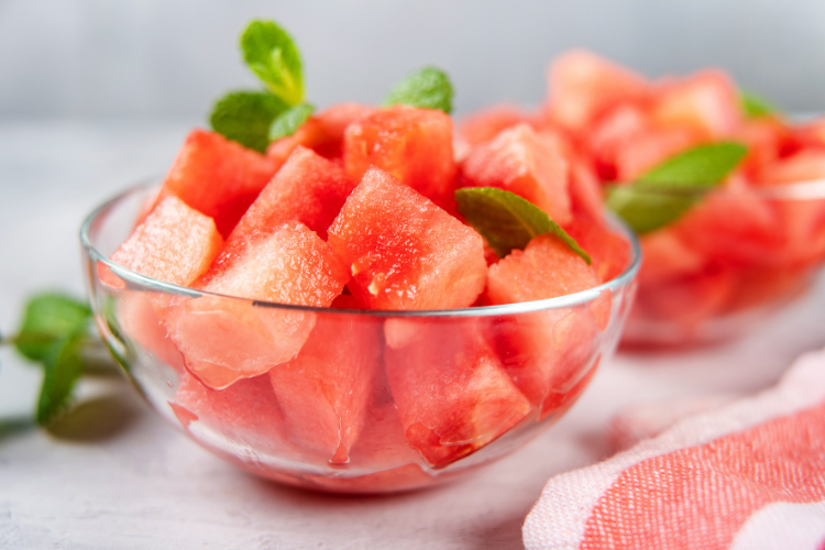 Low-Calorie Snacks For Weight Loss, Watermelon cubes